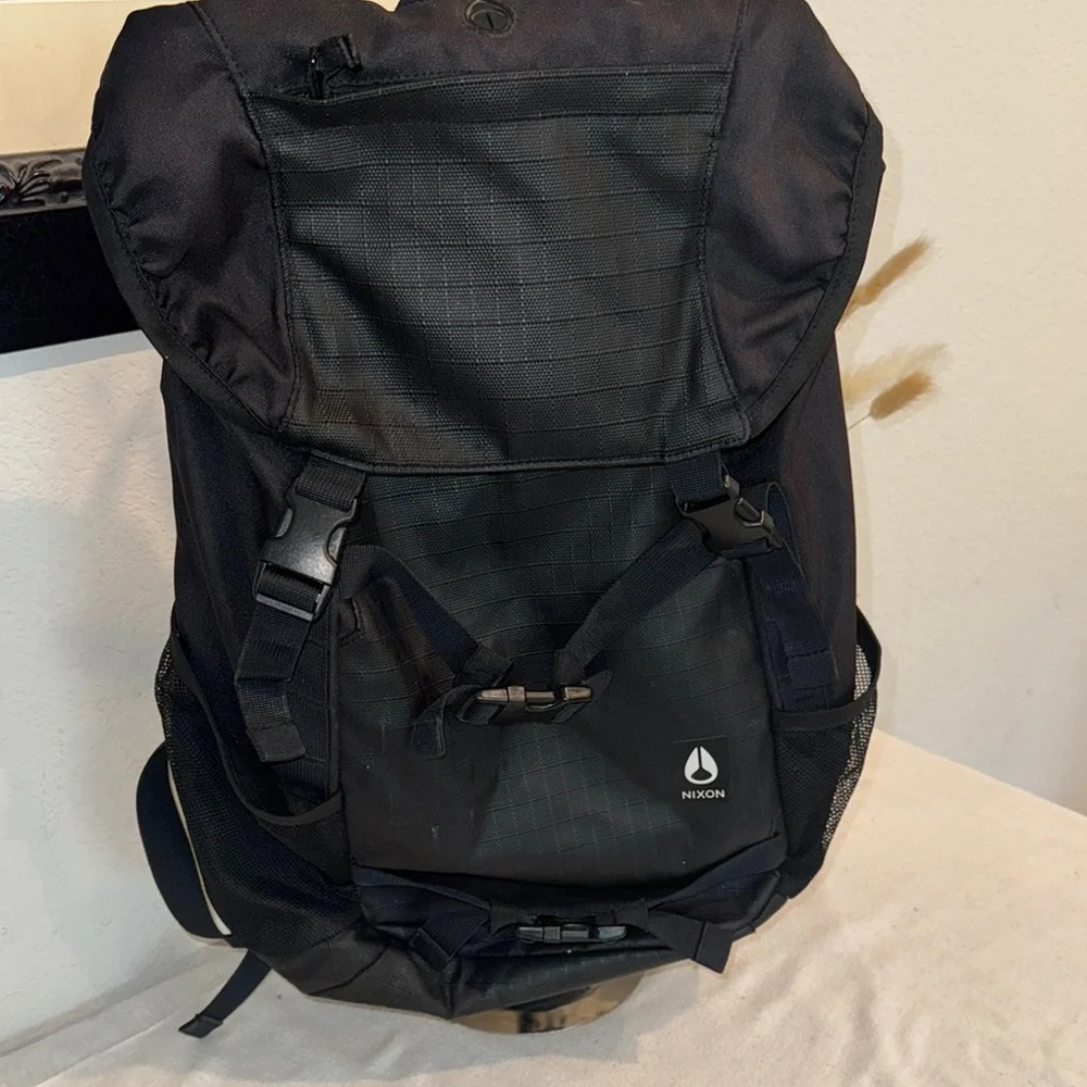 Nixon Black Backpack Modern Design Durable Nylon
